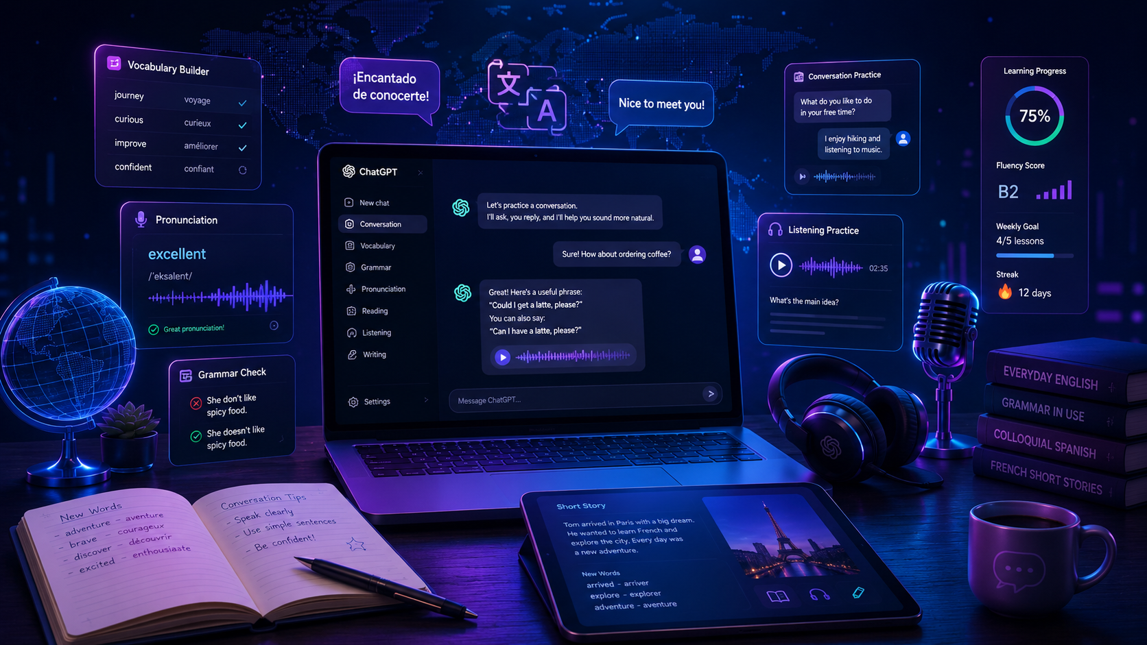 ChatGPT برای یادگیری زبان